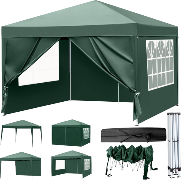 户外帐篷 折叠凉棚 3*3m 绿色-3