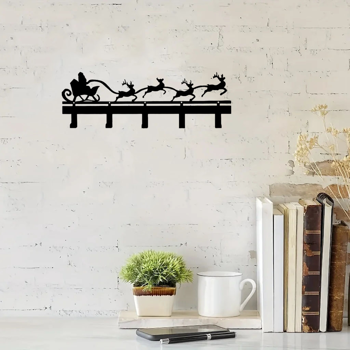 CIFbuy™ 金属圣诞剪影钥匙挂钩 双功能包包钥匙收纳装饰（TikTok、temu下自提）