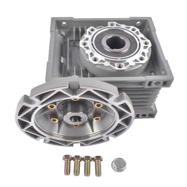 减速机 New MRV063 Worm Gear Ratio 30:1 56C Mounting Flange Speed Reducer Gray Cast Aluminum-5