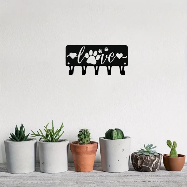 CIFbuy™ 萌宠主题钥匙架 美学金属墙饰收纳系统（TikTok、temu下自提）-5