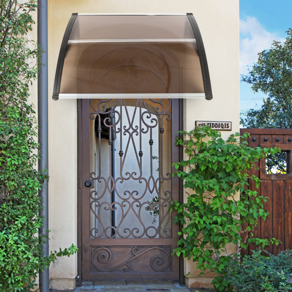 40*38in 棕色板黑色支架 雨篷 塑料支架 阳光板 前后铝条(27539880同编码）-28