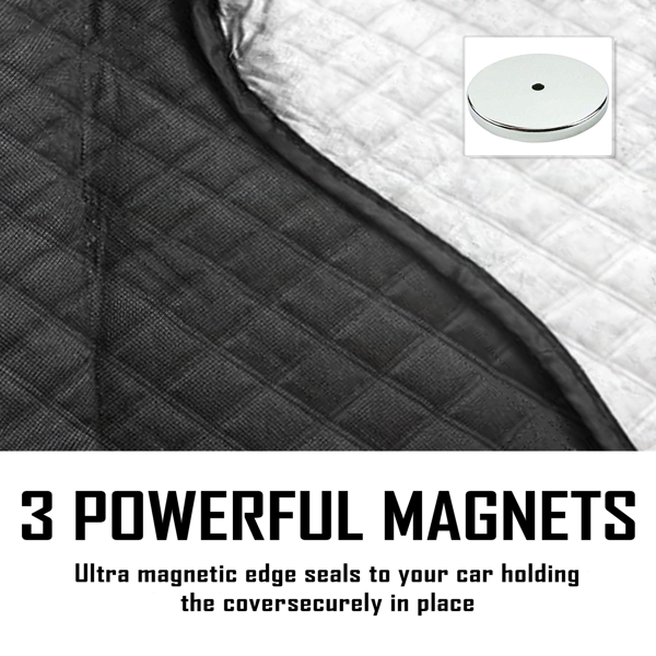 汽车挡风玻璃防雪防冰罩，三重防护层设计，磁吸式边缘防雪罩，有效抵御冰雪、雨水与阳光，适用于大多数标准轿车及SUV车型。-6