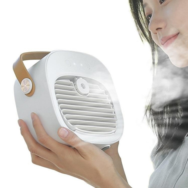 小风扇 白色 桌面加湿冷风机-1
