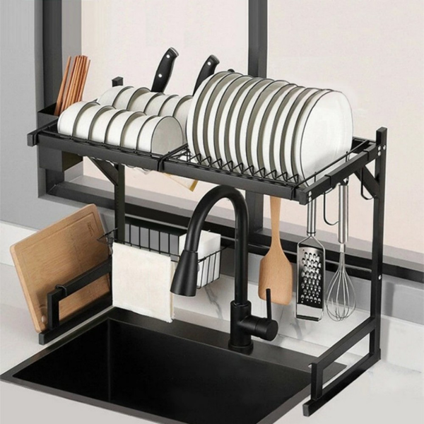 厨房水槽沥水架 201不锈钢烤漆 全套款单槽 65cm-1