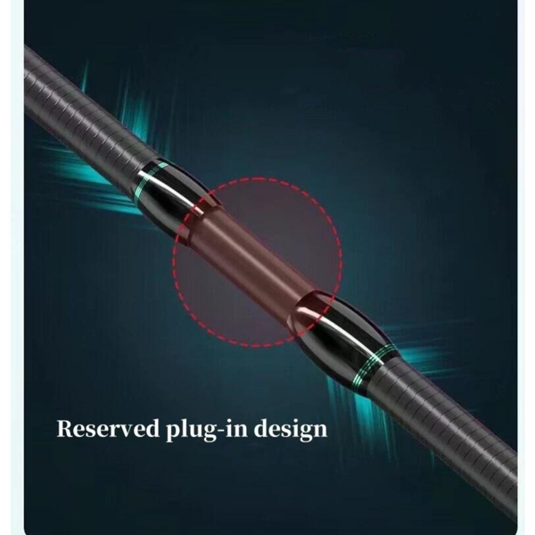 路亚钓竿 180厘米/6英尺 碳纤维抛投式纺车竿 两节竿 鲈鱼竿-3