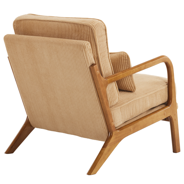 1pcs款 矮扶手椅 65*80*78cm 条绒 卡其色 室内休闲椅-23