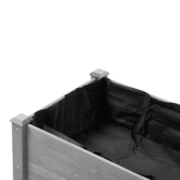 48x24x30英寸带支腿高架式花园种植箱，户外木制花盆，适用于种植花卉、水果、蔬菜和香草植物。-13