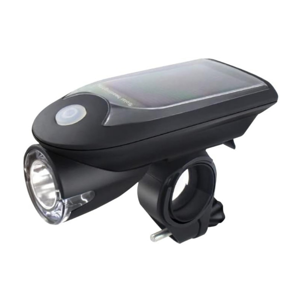 太阳能自行车灯 黑色 USB充电 30度旋转-1