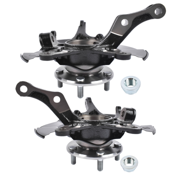 转向节总成 Pair Front Steering Knuckle & Hub Bearing Assembly Replacement for Honda Civic 2012 1.5 1.8L