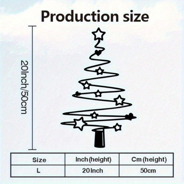 简约金属圣诞树墙面装饰品 - 耐锈的室内外节日装饰品，万圣节、圣诞节、新年及乔迁派对的喜庆礼物（在TikTok、temu 下可自提）-2