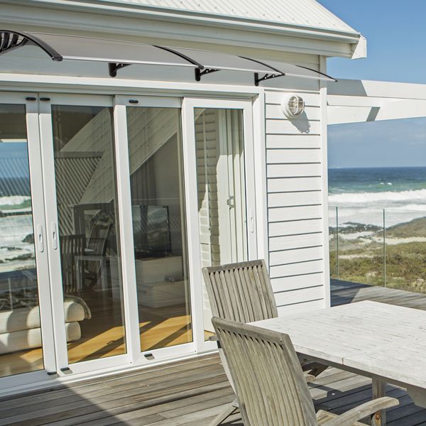 120*38in 棕色板黑色支架 雨篷 塑料支架 阳光板 前后铝条-25