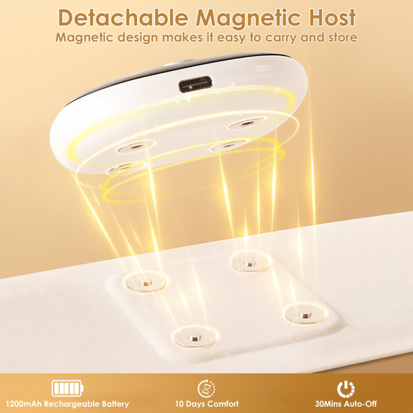 （自提可发加拿大，temu&tk下自提单）便携式EMS背部加热按摩垫，19档强度调节，3种加热模式（104-122℉），无线充电设计，通用腰带尺寸，男女皆宜的理想礼物，缓解疼痛与放松身心-10