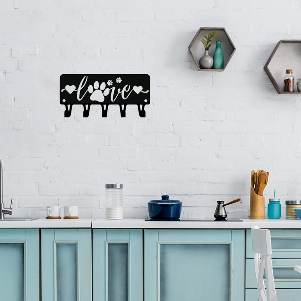 CIFbuy™ 萌宠主题钥匙架 美学金属墙饰收纳系统（TikTok、temu下自提）-4