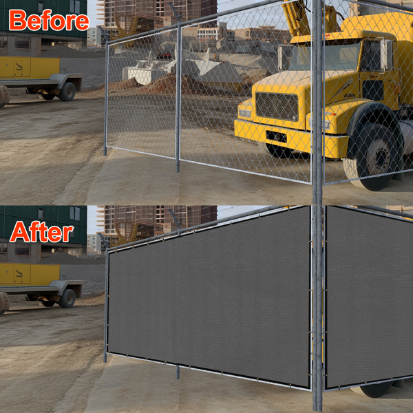 5'X25' 深灰色HDPE围栏-7