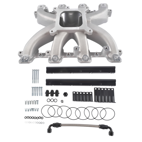 进气歧管 EFI Intake Manifold with Fuel Rails Fit for GM Gen III/IV LS1/LS2/LS6 Cathedral Port 300-137 534-219-1