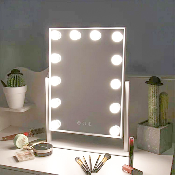 灯泡镜 MR-L612-S 12颗LED 两键三色 可调亮度 白色-1