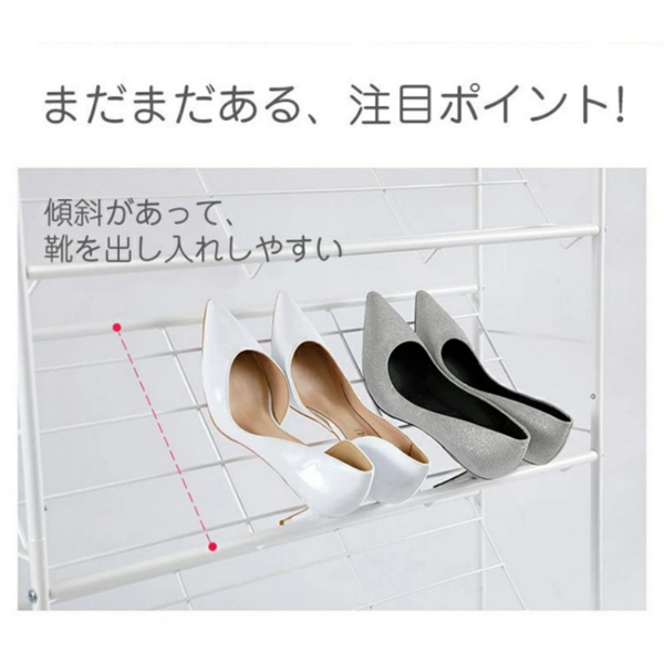 鞋架 铁线款 白色 四层-9