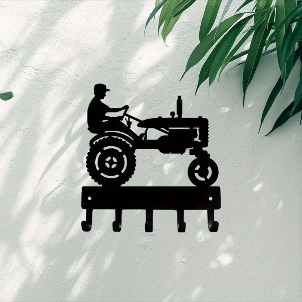 CIFbuy™ 田园农夫拖拉机金属墙饰 六寸钥匙收纳架（TikTok、temu下自提）-1