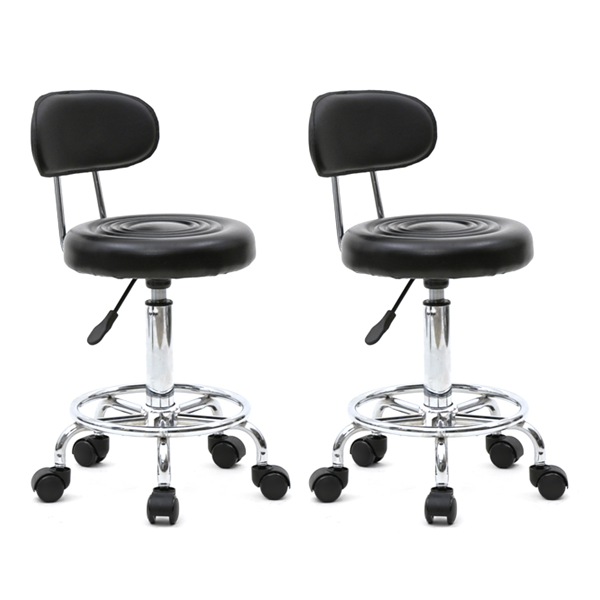 椅子 技师椅 黑色 2个装 131305-1