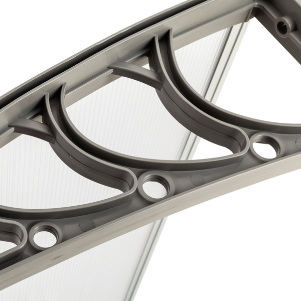 80*38in 透明板灰色支架 雨篷 塑料支架 阳光板 前后铝条(52463595同款）-20