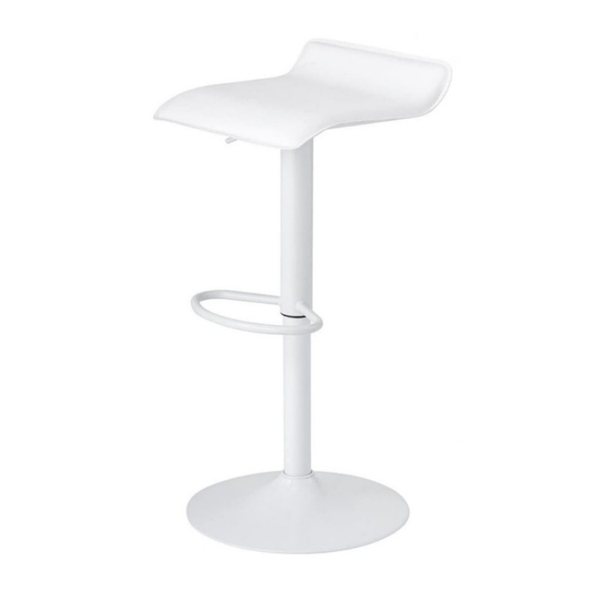 椅子 吧台椅 L字型短靠背 白色 1个装 131308-1