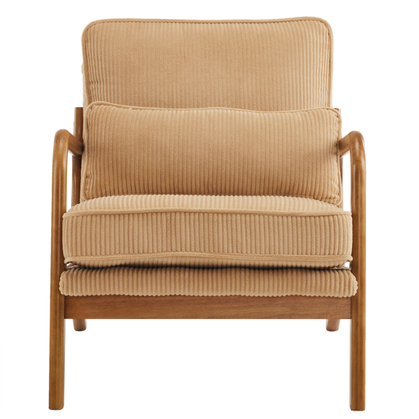 1pcs款 矮扶手椅 65*80*78cm 条绒 卡其色 室内休闲椅-12
