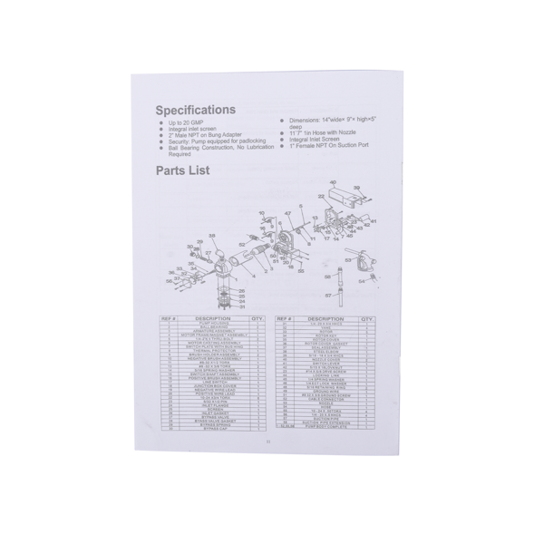 抽油泵 15 GPM 12V Fuel Transfer Pump Cast Iron with Discharge Hose ＆ Automatic Green Nozzle for Trucks-12