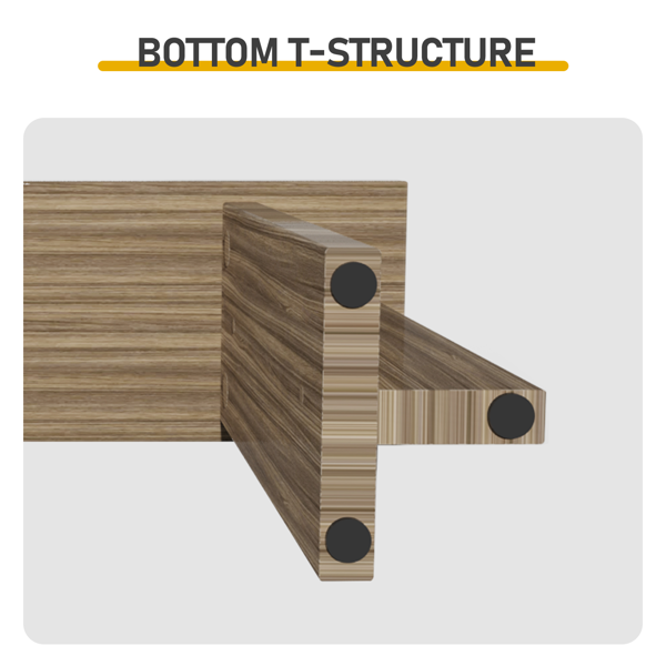 橡木色 T字腿 MDF 贴3D纸 106.5x35.5x75cm 玄关桌 50mm空心板-4