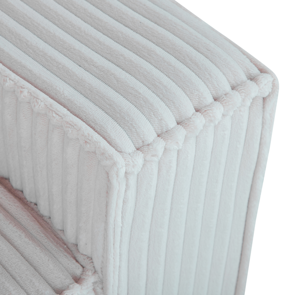 灯芯绒布艺扶手椅配靠枕——单人休闲椅，打造温馨角落，享受柔软舒适体验-7