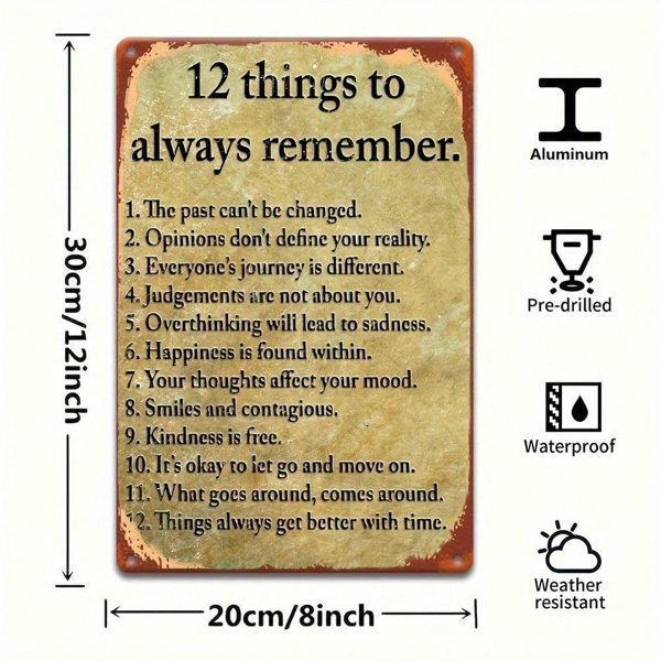 CIFbuy8x12 英寸 ( 20.3x30.5cm )复古风乡村风铝合金标牌Farmhouse适用于家居（TikTok、temu下自提）-3