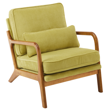 1pcs款 矮扶手椅 65*80*78cm 条绒 橄榄绿 室内休闲椅