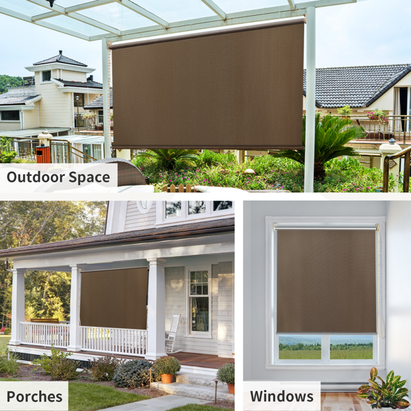 8'X8' 摩卡色HDPE拼接卷帘-11