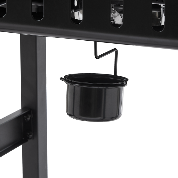 双燃烧器丙烷燃气烧烤炉，带侧炉，24000 BTU功率输出，不锈钢材质，配备搪瓷烤架和侧边置物台，适用于户外烹饪、厨房和庭院后院。-6