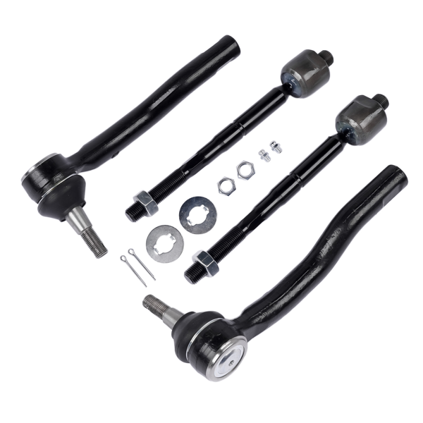 前悬架套件 4x Front Tie Rod Ends Set Outer & Inner Fits for Nissan Altima 2013-2018 Maxima 2016-2023 2.5L 3.5L ES801196 ES801197 EV801066-6