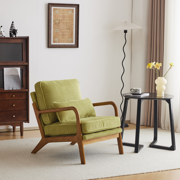 1pcs款 矮扶手椅 65*80*78cm 条绒 橄榄绿 室内休闲椅-8