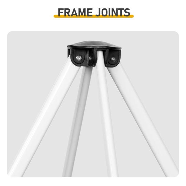 5X5FT 草绿色 带1片半围 折叠棚 210D牛津布 白色喷塑钢管 围布带4个网格收纳袋 配拎包-6