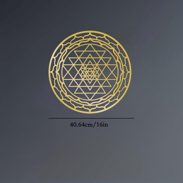 CIFbuy™ 高端铁艺精致神圣曼陀罗金属墙饰——神圣几何边框设计，家居客厅理想圆形墙面装饰，灵性信物与宁静冥想摆件——墙面雕塑。（TikTok、temu下自提）-2