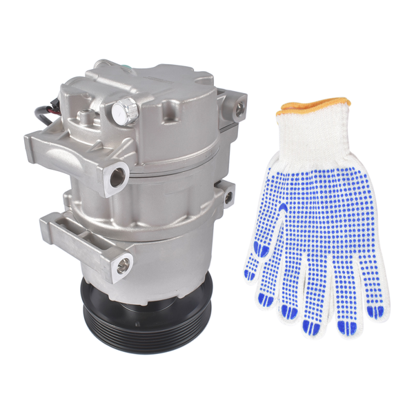 汽车空调压缩机 A/C Compressor with Clutch Fits for Hyundai Genesis 3.8 Sedan 4-Door 2009-2014 V6 3.8L 6-Groove Pulley 977013M001 977013M000-8