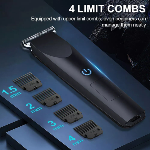 男士专业电动理发器胡须修剪器理发剃须机黑色(物流仅支持发USPS，TK/TEMU仅自提)-4