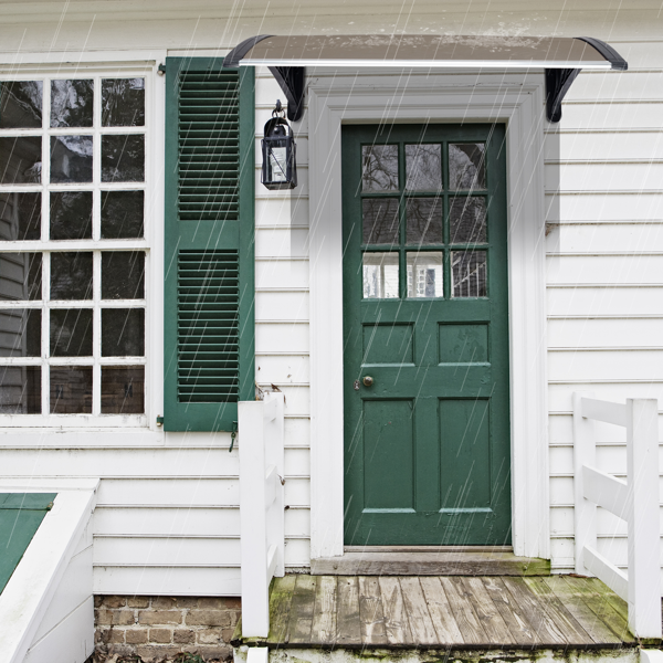 40*38in 棕色板黑色支架 雨篷 塑料支架 阳光板 前后铝条(27539880同编码）-23