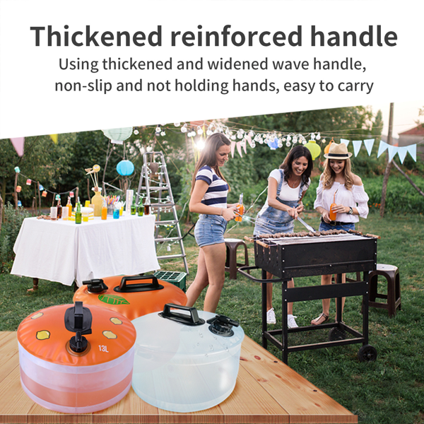 13L户外储水箱，户外露营，烧烤，远足，爬山，探险，便携式可折叠储水袋，干旱，家用应急大容量储水桶，房车旅行储水箱，体积小，节省空间-8