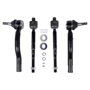 前悬架套件 4x Front Tie Rod Ends Set Outer & Inner Fits for Nissan Altima 2013-2018 Maxima 2016-2023 2.5L 3.5L ES801196 ES801197 EV801066