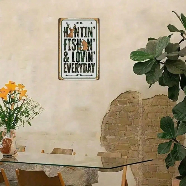 CIFbuy8x12 英寸 ( 20.3x30.5cm )复古风乡村风铝合金标牌Fishing（TikTok、temu下自提）-5