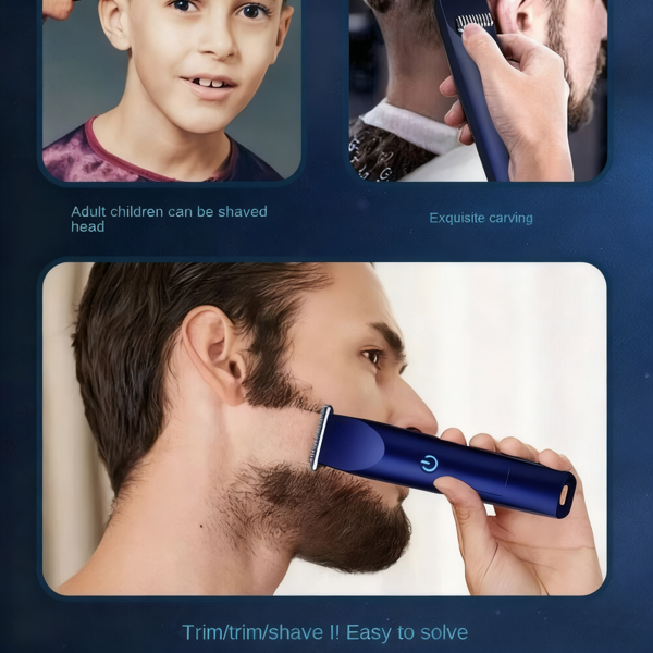 男士专业电动理发器胡须修剪器理发剃须机蓝色 (物流仅支持发USPS，TK/TEMU仅自提)-7