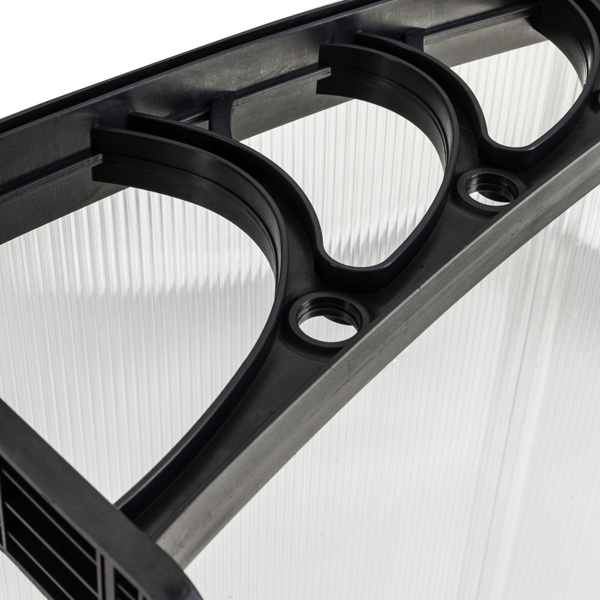 80*38in 透明板黑色支架 雨篷 塑料支架 阳光板 前后铝条（99972412同款）-28