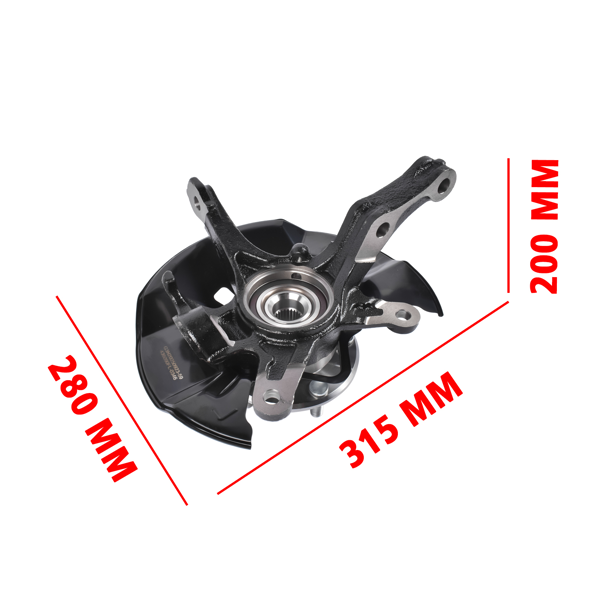 转向节总成 Front Left Driver Side Steering Knuckle & Hub Bearing Assy Replacement for Honda Civic 2012 1.5L /1.8L-10