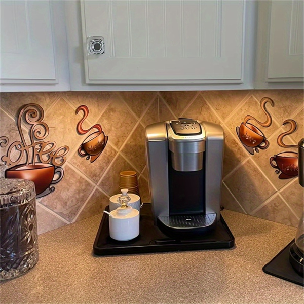 4 件金属咖啡杯墙面装饰品 咖啡吧装饰品 咖啡馆主题墙面艺术品装饰 复古咖啡杯标识 用于厨房装饰的物品 商店、餐厅、休息室装饰品（TikTok、temu 下自提）-5