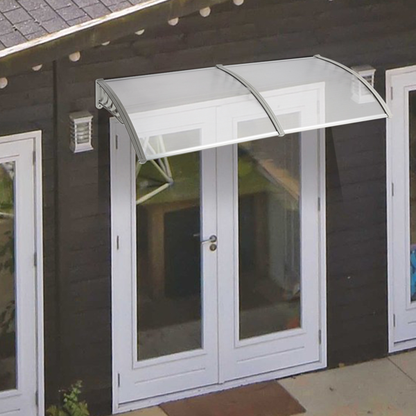 80*38in 透明板灰色支架 雨篷 塑料支架 阳光板 前后铝条(52463595同款）-21