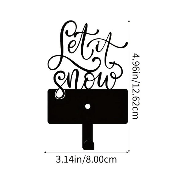 CIFbuy™ 2件装优雅金属挂钩 多功能钥匙腰带墙面收纳架（TikTok、temu下自提）-1