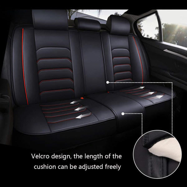 5座通用汽车座椅套，高级防滑设计，为汽车、卡车、SUV提供全覆盖保护，包括头枕-7